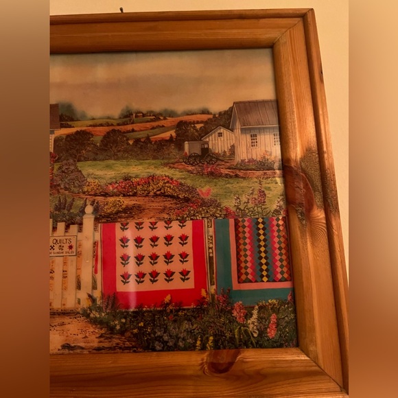Vintage Quilts For Sale Amish Print Framed 8x10 - Picture 3 of 4